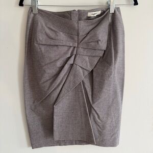 Isabel Etoile Marant Mini Check Pleated Front Pencil Skirt in Heather Gray